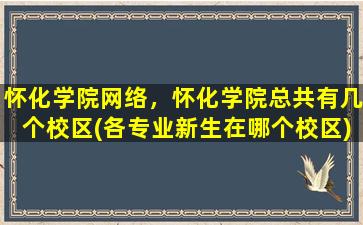 怀化学院网络，怀化学院总共有几个校区(各专业新生在哪个校区)插图